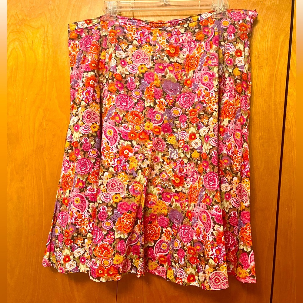Liz Claiborne, Floral A-line skirt.